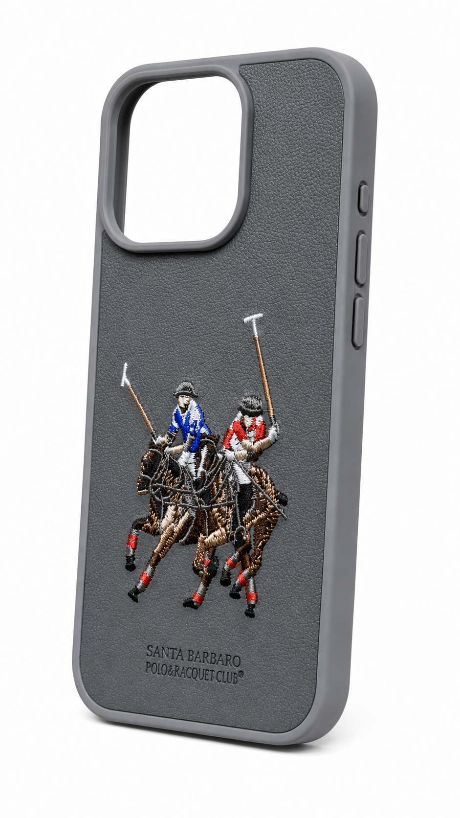 Santa Barbaro Premium Embroidered Horse Leather Case for iPhone 17 pro max
