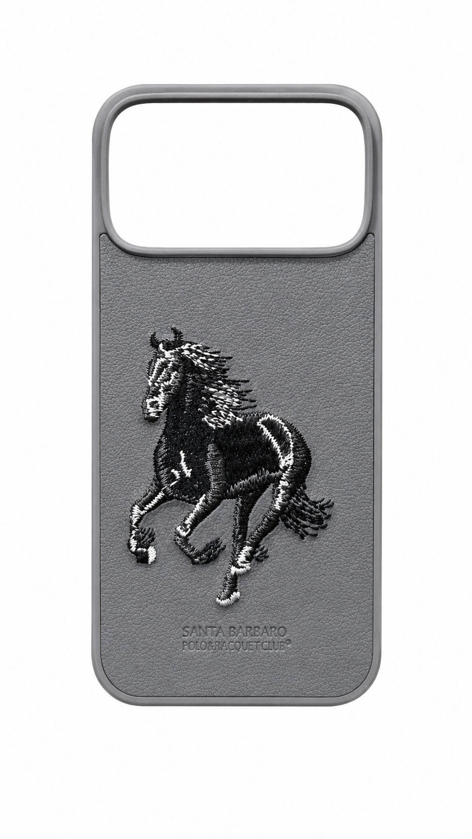 Santa Barbaro Premium Embroidered Horse Leather Case for iPhone 17 pro max