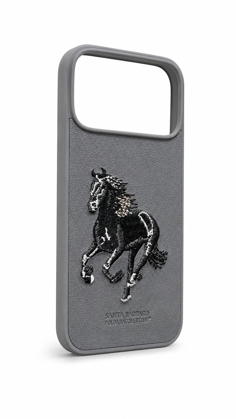 Santa Barbaro Premium Embroidered Horse Leather Case for iPhone 17 pro max