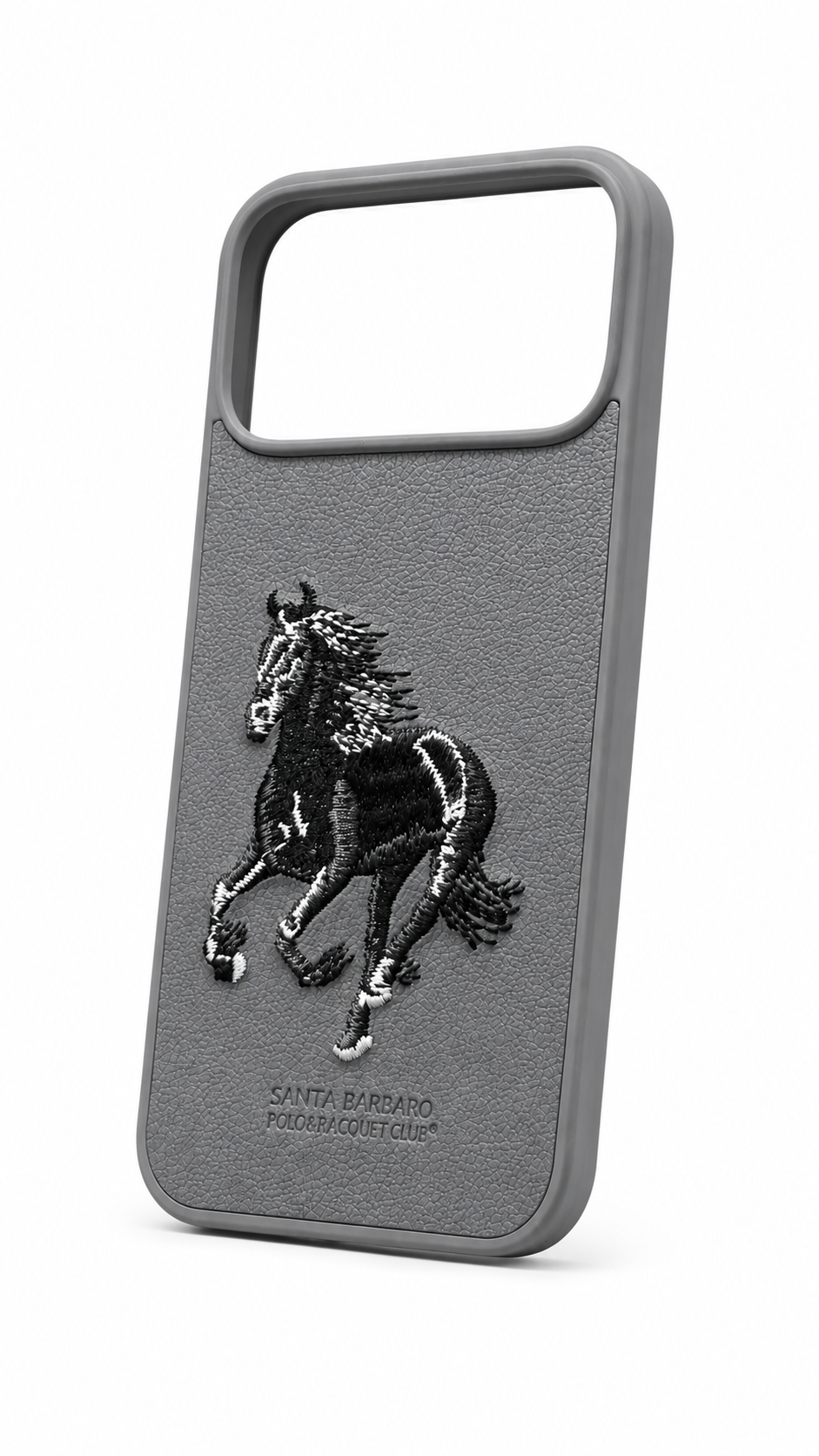 Santa Barbaro Premium Embroidered Horse Leather Case for iPhone 17 pro max