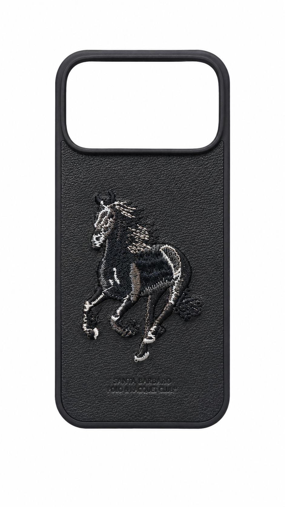 Santa Barbaro Premium Embroidered Horse Leather Case for iPhone 17 pro max