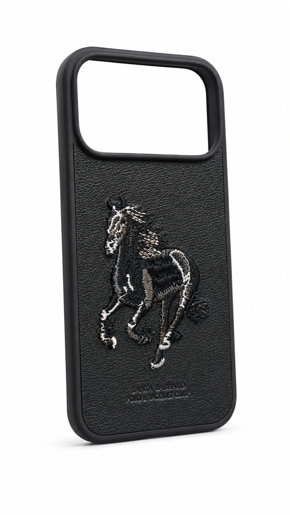 Santa Barbaro Premium Embroidered Horse Leather Case for iPhone 17 pro max