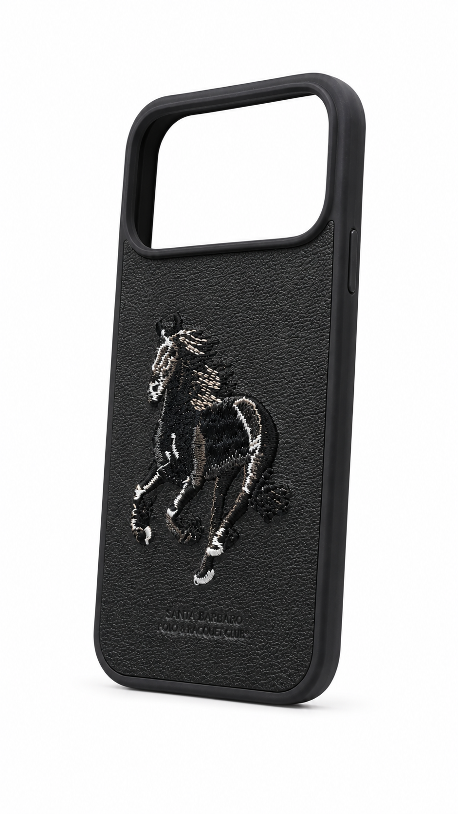 Santa Barbaro Premium Embroidered Horse Leather Case for iPhone 17 pro max